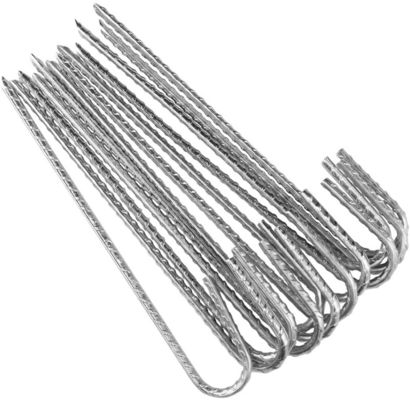качество  Durable Galvanized Rebar Stakes, Heavy Duty Ground 12 Inch Stakes J-Hooks For Camping Tent завод